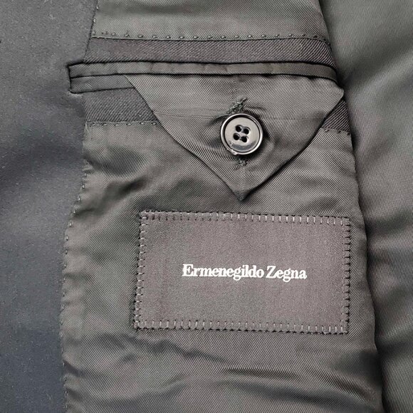 Ermenegildo Zegna Mens One Button Evening Jacket Black Formal Tuxedo Blazer NWT - Picture 3 of 8